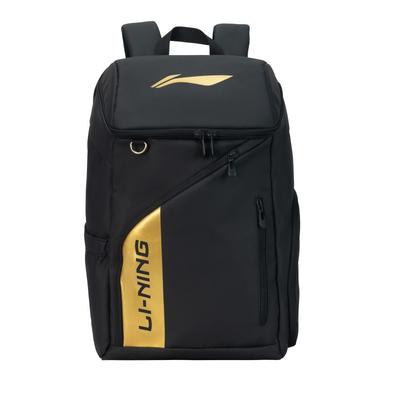 Модный Универсальный Полиэстеровый Рюкзак Li Ning Обычный Стиль для Пары Унисекс Рюкзак Черно-Золотой ABSU585-1
