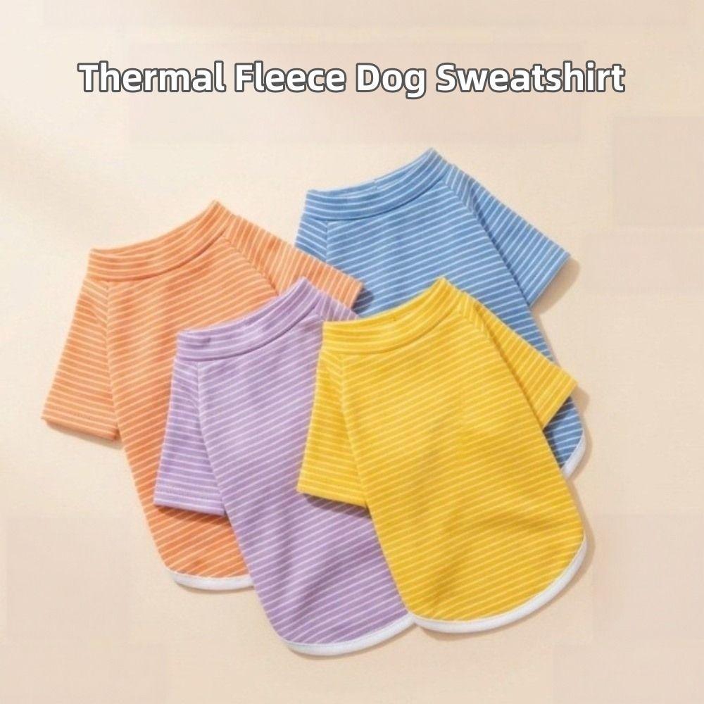 Stripe Pattern Puppy Pajamas Soft Warm Winter Dog Outfits New Sausage Dog Clothes Outdoor Walks