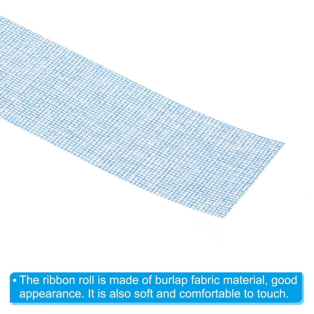 2pcs Burlap Fabric Ribbon Natural Wrapping Wire Jute Crafts Roll for DIY Wreath Wedding Christmas Decoration 2" Wide 11 Yards