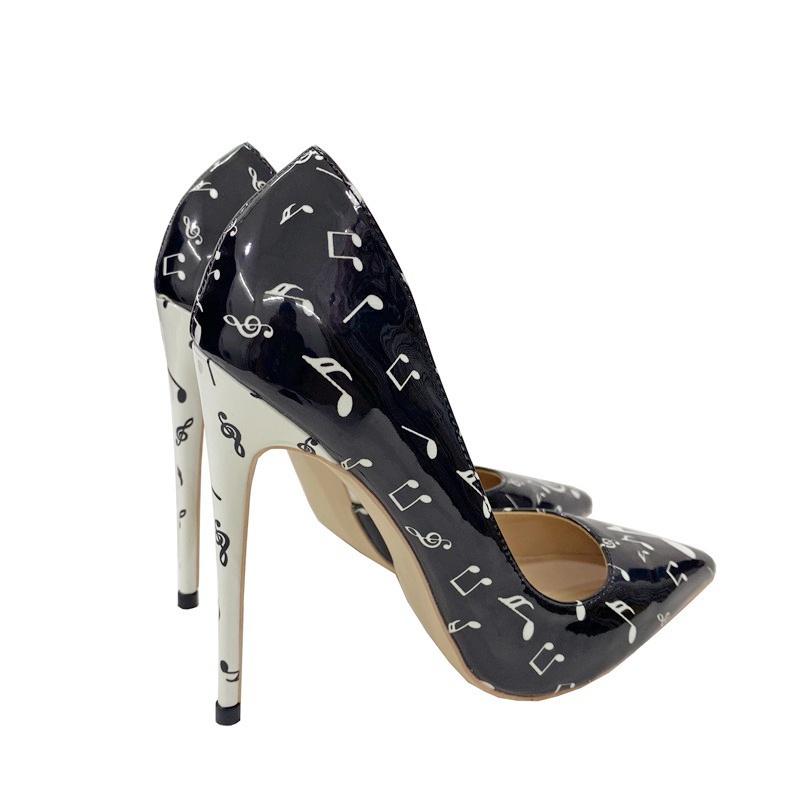 Туфли на высоком каблуке с модным узором, женские туфли больших размеров, универсальные деловые туфли для женщин