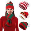 2/3Pcs Set Christmas Knitted Gloves Soft Xmas Gifts New Year Gift Santa Cap  for Men Women