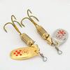 10Pcs 6.3CM/7G Spinner Blade Lure with Hook Hard Metal Spinnerbait Rotating Sequin Lure Rig Saltwater Freshwater Walleye Bass Fishing Accessories