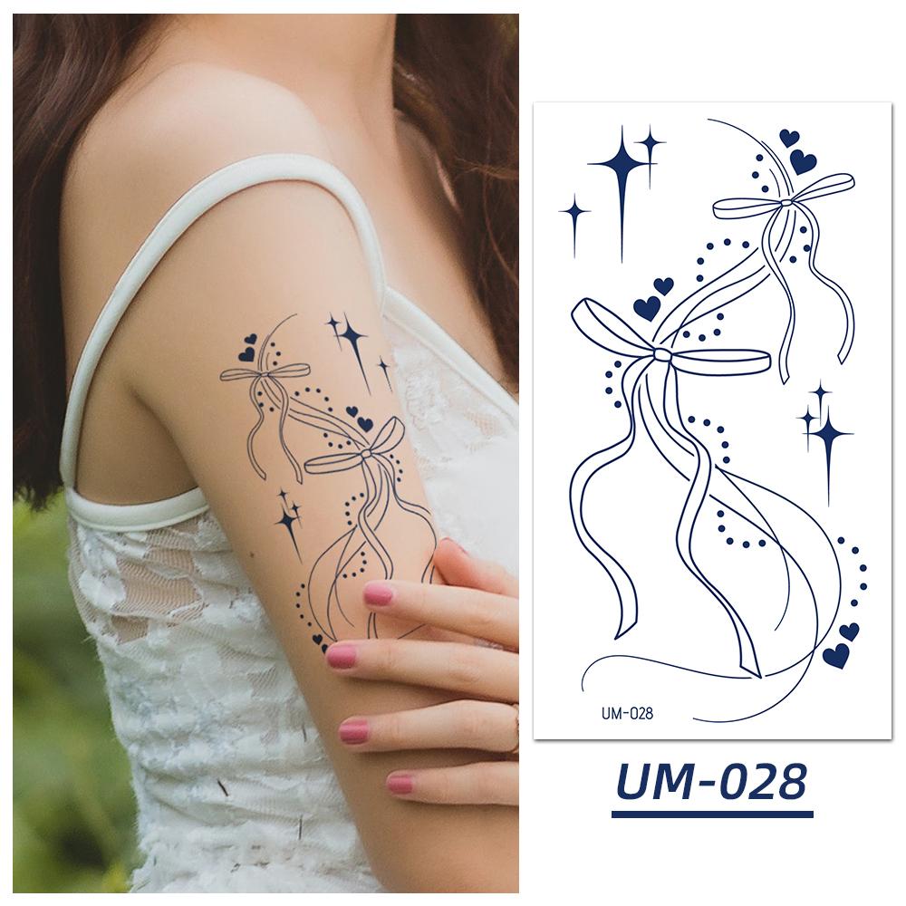 1 Sheets Semi Permanent Realistic Waterproof and Removeable Herb Tattoo Women's Back Tattoos Long Lasting