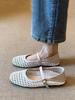 French Literary Style Woven Hollow Breathable Mary Jane Single Shoes Women's Word with Flat Sandals