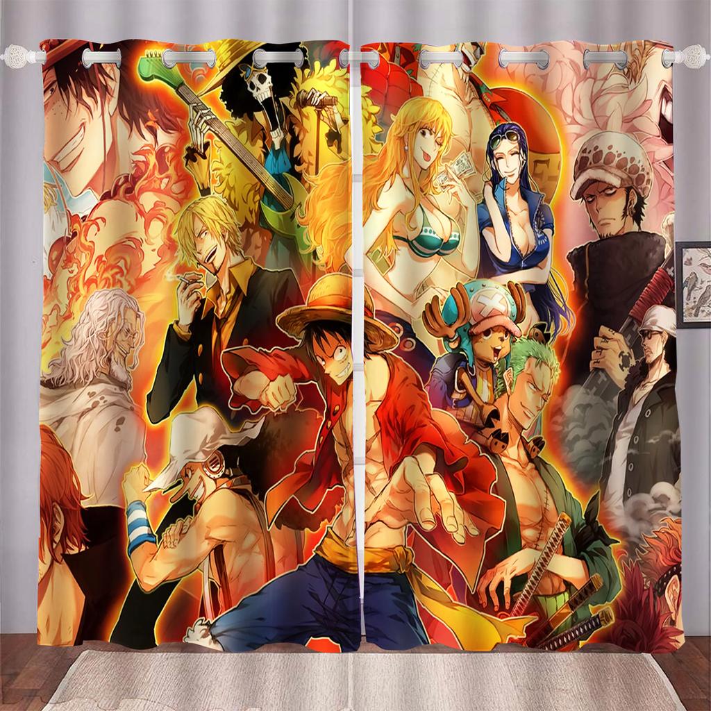 Штора One Piece Monkey D Luffy Мультяшная Новый Мир Анимированная Модная Подходит для Спальни Детской Взрослой Комнаты Декорации Подарки