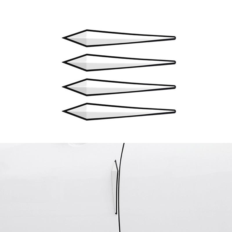 4 шт. автомобильные наклейки, защитная полоса для бампера, угловая защита, защитные полосы от царапин, лезвие для предотвращения столкновений, автомобильный автомобиль