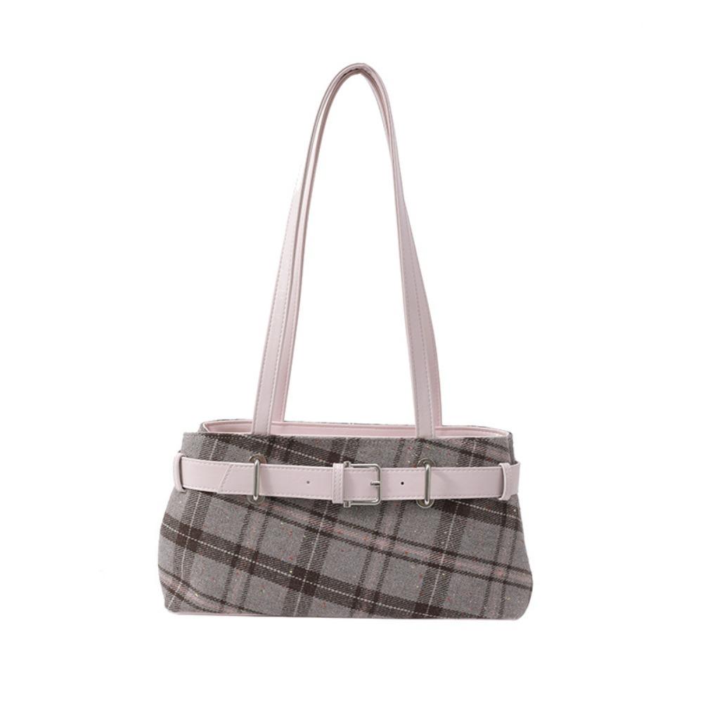 Fashion Boho Shoulder Bag New Plaid Plaid Handbag Lightweight Tote Bag Women Girls Underarm Bag Women's Bag Nice Gift