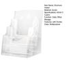 Acrylic Brochure Holder 3-Tier Brochure Display Stand with Divider Wall Mount Countertop Clear Flyer Holder Rack Magazine Booklet Display Stand