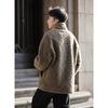 TonLion Men's Stand-Collar Faux Lamb Wool Jacket