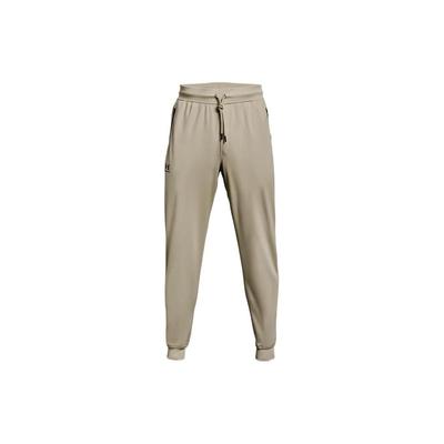 Мужские спортивные штаны Ua Sportstyle Solid Quick-Dry со шнурком и средней талией, зауженные книзу, светло-хаки 1290261-289