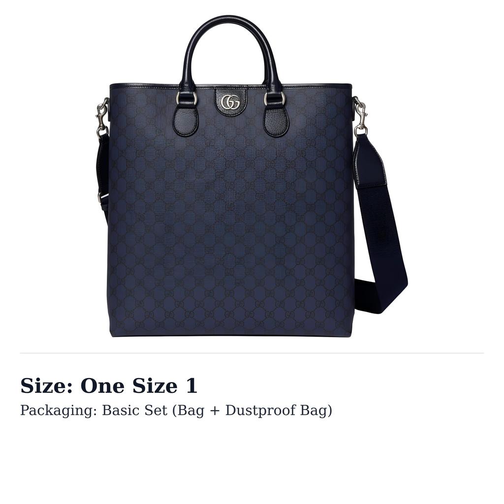GUCCI Ophidia Supreme Canvas Tote Bag, Shopping Bag, Shoulder Bag, Crossbody Bag, Handbag Medium Men's Dark Blue 792118-FADJK-8458