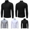 Men Autumn Long Sleeve Turtleneck T-Shirts Solid Pullovers Winter Fashion Basic