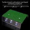 "Turtle Sunbathing Climbing Platform with Artificial Lawn for Aquariums"
