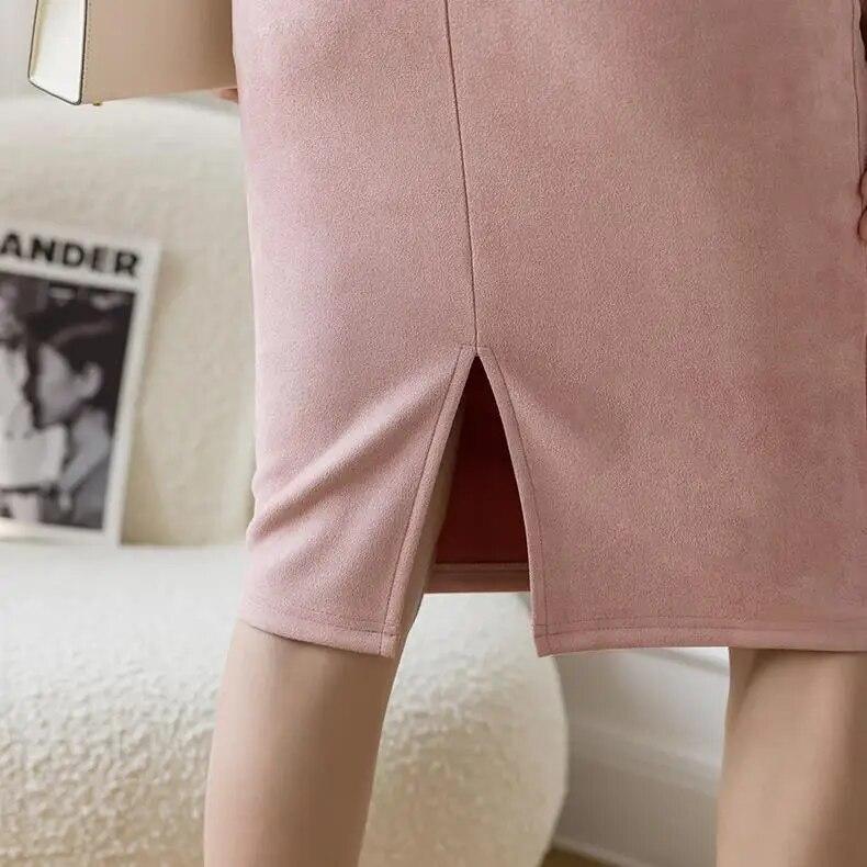 Женские сексуальные юбки, многоцветные, с высокой талией, с запахом на бедрах, узкая юбка миди, элегантная офисная женская эластичная юбка-карандаш Faldas