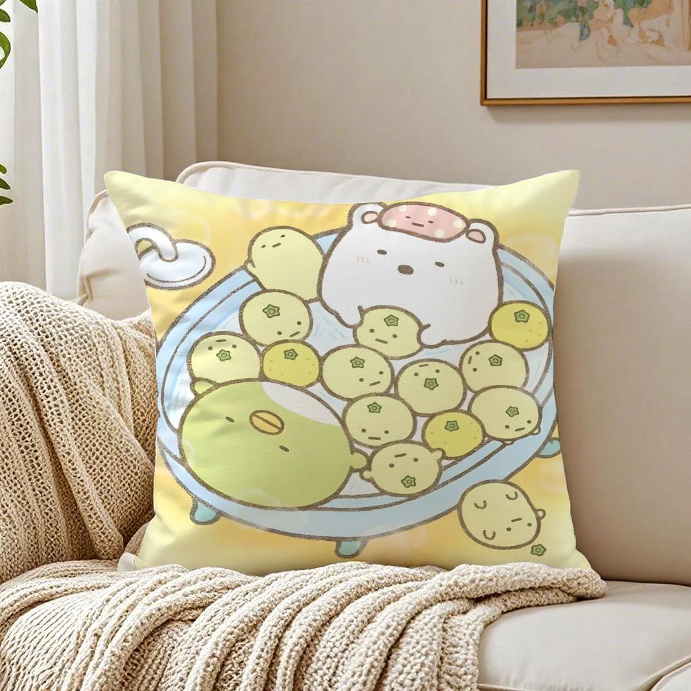 Cute Japanese Anime SSumikko Gurashi Cushion Cover Pillowcase Antidustmite living Room Sofa Decor Cushion Room
