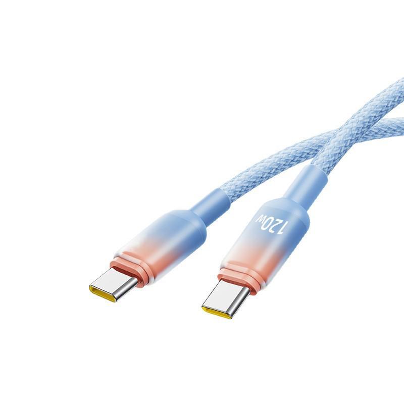 Быстрозарядный кабель 120 Вт двойного типа Type-C для Apple, Huawei, Vivo, Oppo, ноутбуков, поддержка зарядки 6 А