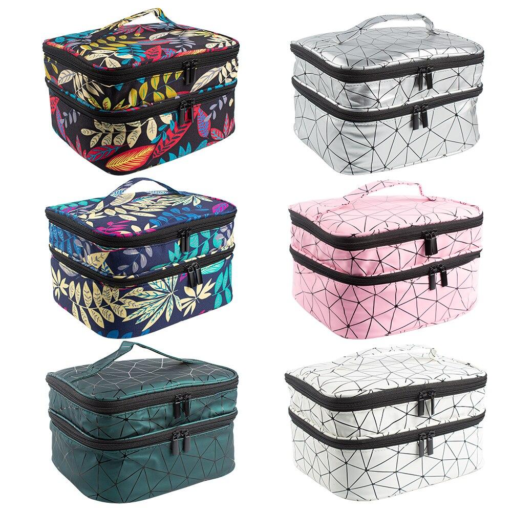 30 сеток, сумка для хранения лака для ногтей, косметическое эфирное масло, парфюмерная сумка, двухслойный портативный органайзер для губной помады, коробка-держатель