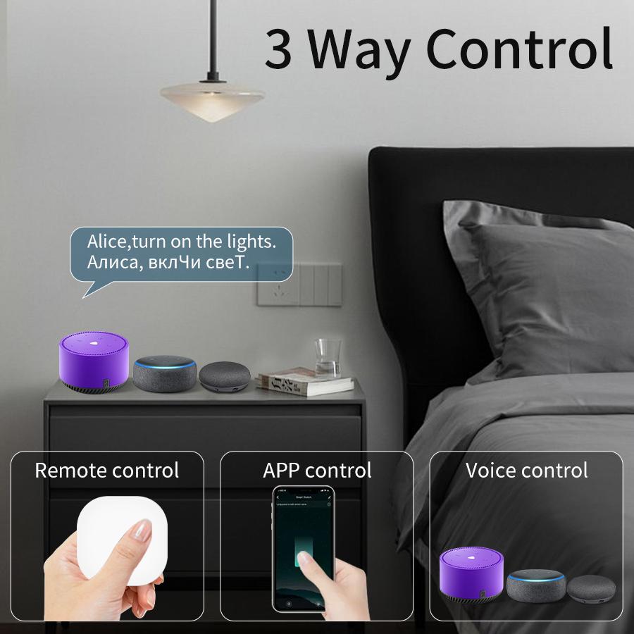 Умный переключатель WiFi и RF 2.4G AC100-240V 16A Автоматический выключатель Реле Управление через приложение Cozylife с Alexa Google Home Yandex SmartThings