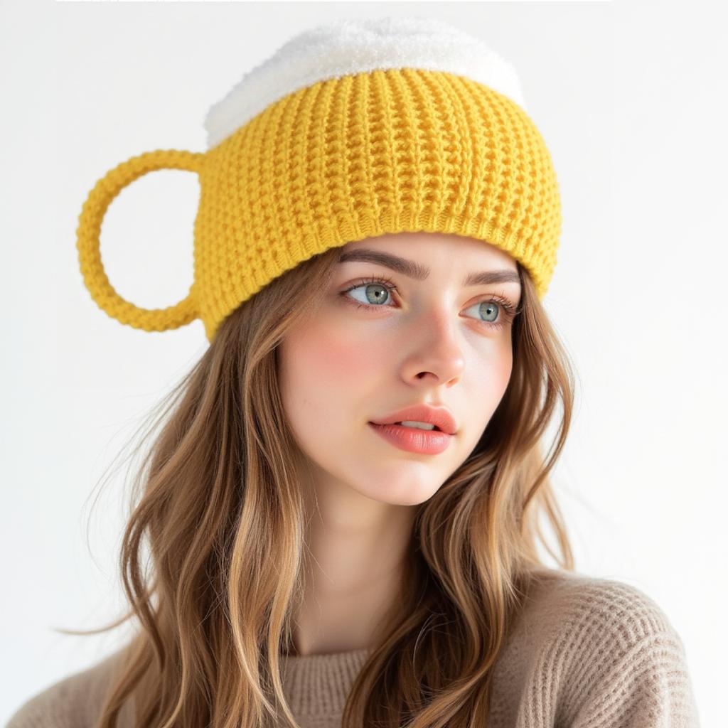 New Beer Mug Hat Unisex Knit Beanie Winter Warm Funny Party Headwear