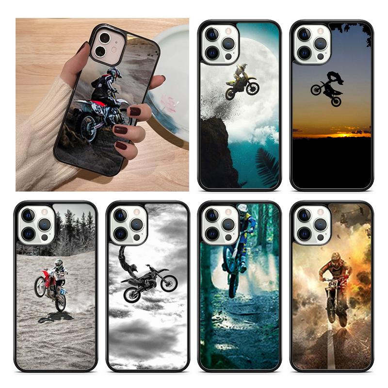 Moto Bike Motocross Phone Case Cover For iPhone 17 Air 15 16 14 11 12 13 Pro MAX Plus