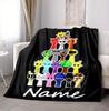 Custom Name Sprunki Love Flannel Blanket Throw Blanket Soft Warm Sofa Bed home Decor Unique Gift