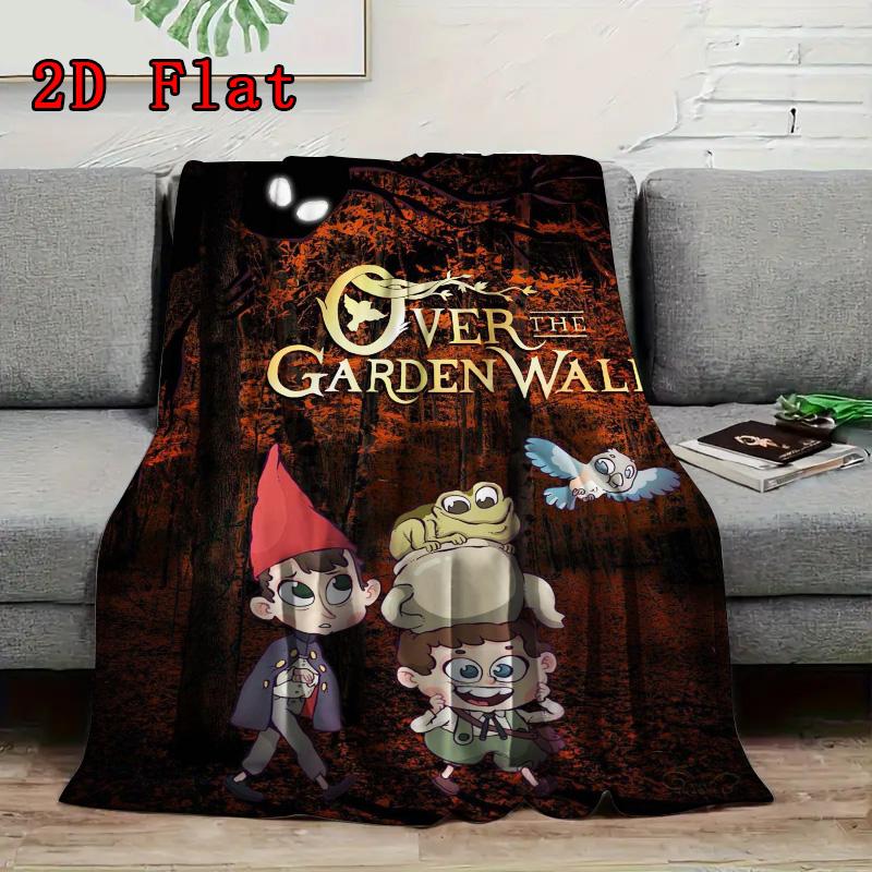 Fantasy garden wall cartoon 2D Flat Pattern Flannel Blanket High quality All Seasons Warmth and Comfort Perfect for Christmas Gifts.