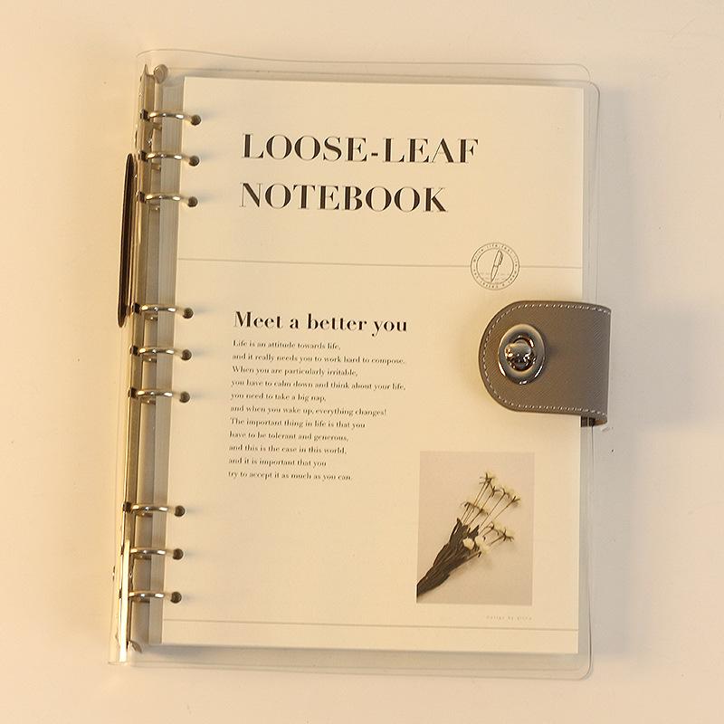 A5 B5 Rose Gold With Wallet Button 90 Sheet Inner Page Binder Notebook Cover Diary Agenda Planner Paper Cover School Stationery