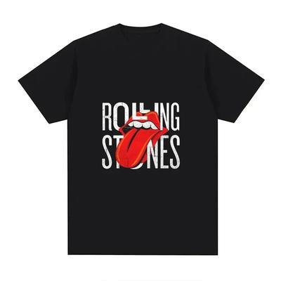 Футболка унисекс Summer Street из высококачественного хлопка Футболка Rolling Stone Футболка Vintage Street Футболка унисекс и женская Harajuku