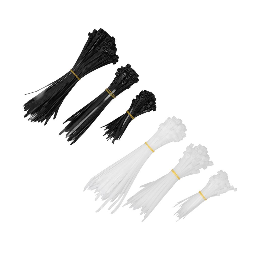 400Pcs Cable Zip Ties Nylon Self Locking Assorted Sizes Wire Cord Management Tool 4 6 8in