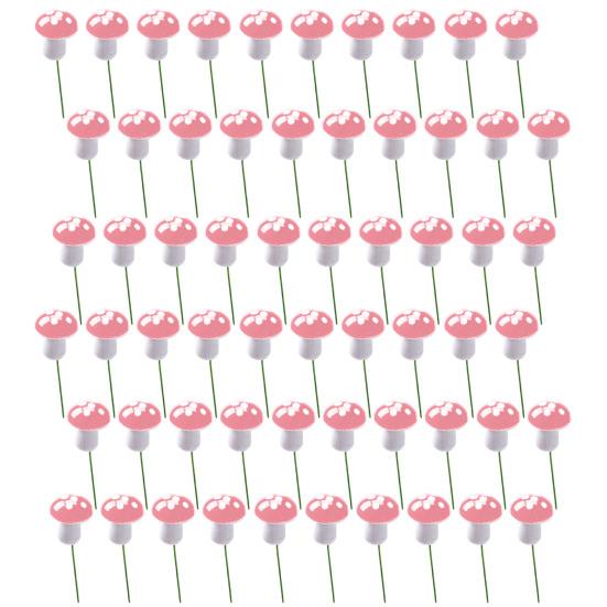 60 Pcs Foam Mushroom Miniatures Colorful Tiny Mushroom Figurines Miniature Mushroom Stakes
