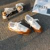 Casual Women's Shoes Color Matching Versatile Board Shoes 2025 Spring and Summer New Little White Shoes Women's Retro Cowhide Sports Shoes 