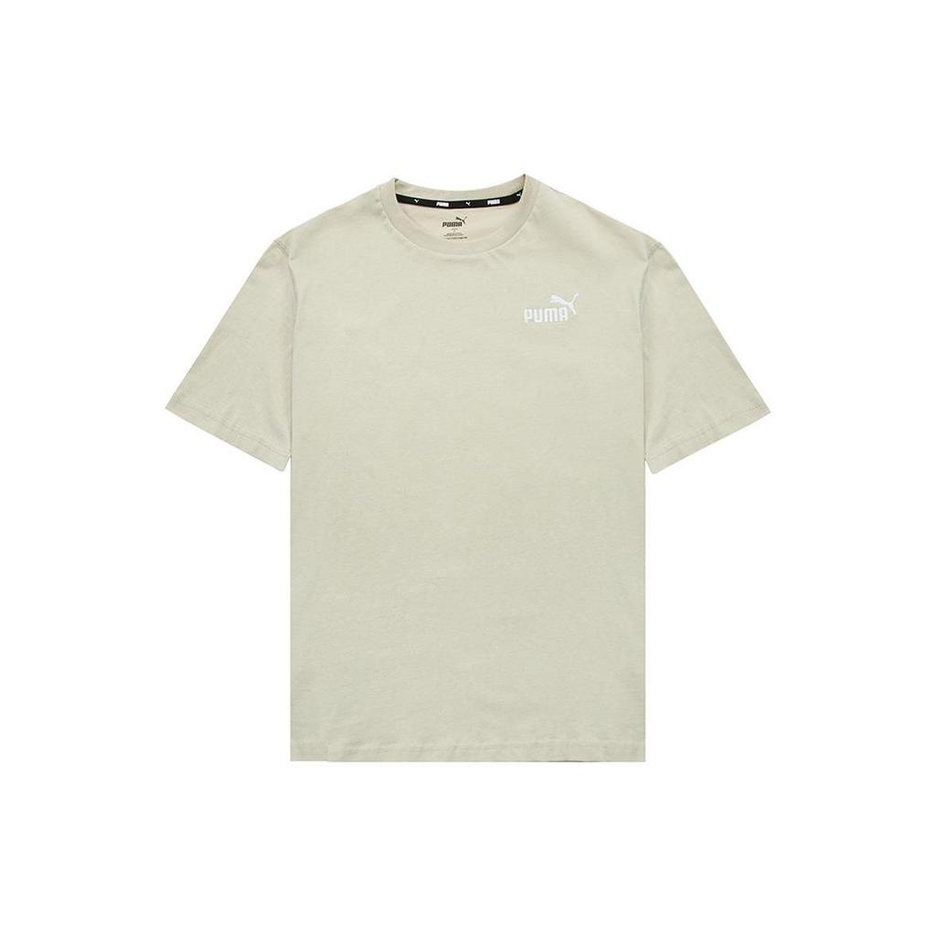Puma Ess+ Relaxed Tee Solid Color Casual Sport Round Neck Short Sleeve Men Tops Khaki 849529-64