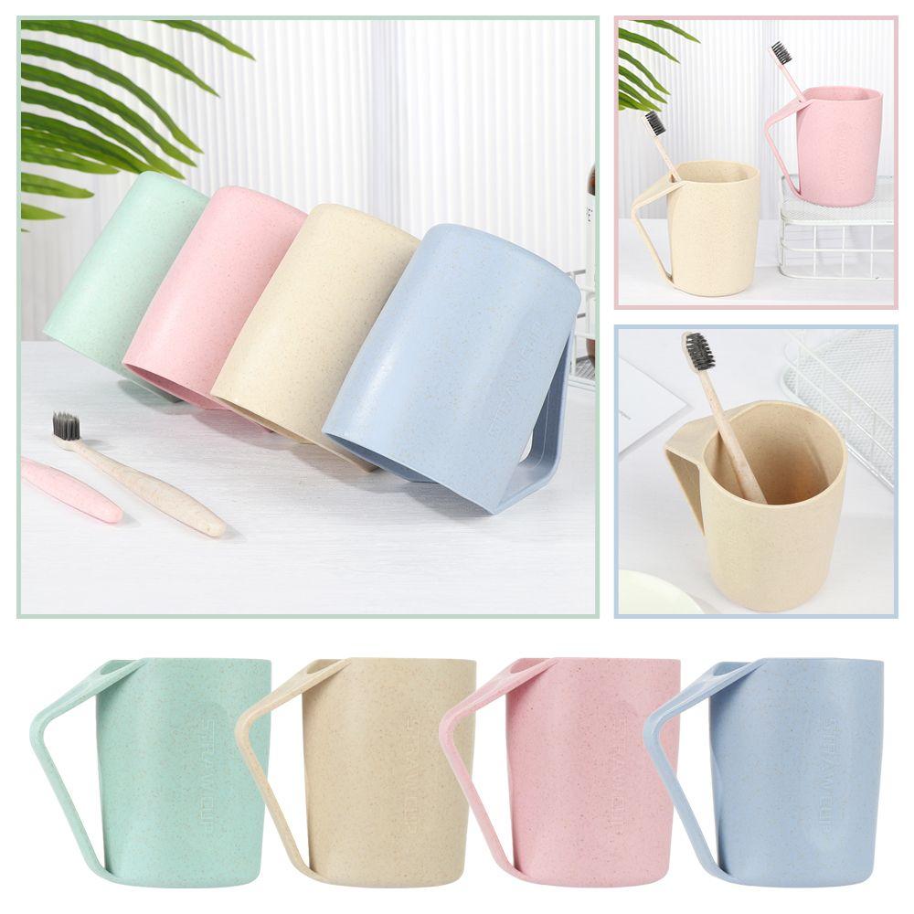 Экологичная стакан-зубная щетка с ручкой, кружка-стакан, стаканы из пшеничной соломы, стакан для ополаскивателя рта, пластиковый стакан