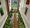 3D Scenic Green Long Corridor Carpets Living Room Decor Non-slip Easy Cleaning Hallway Floor Mat Lobby Carpet Stair Area Rug