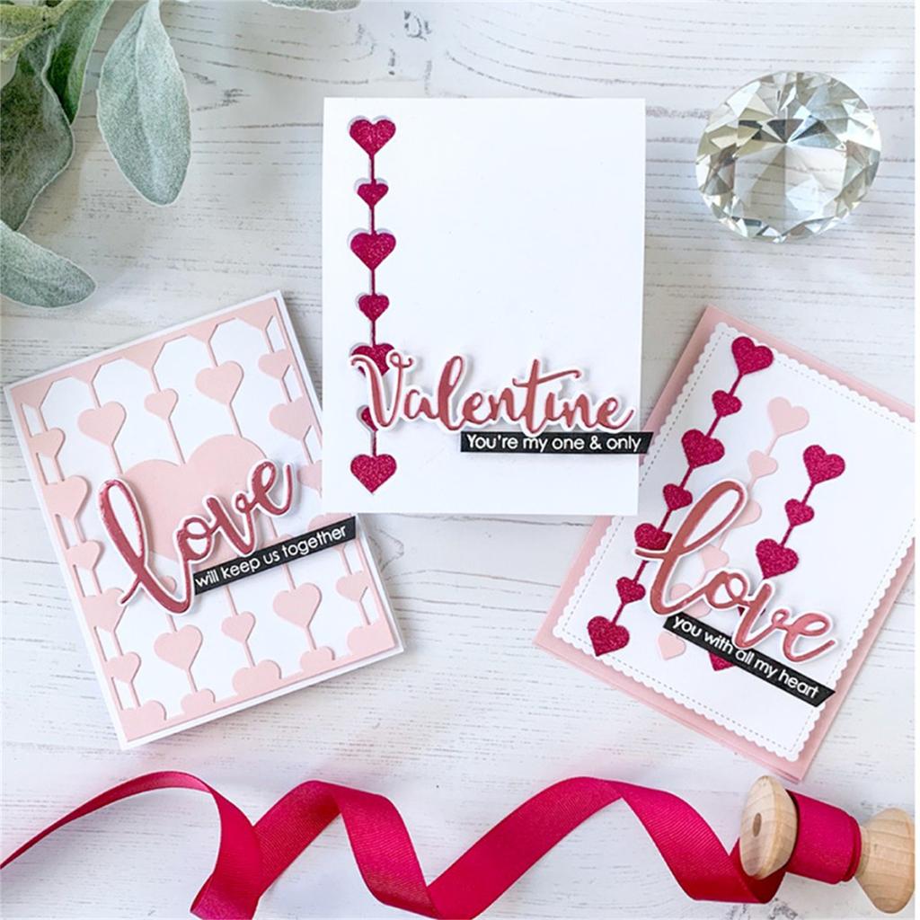 2022 New Arrival Metal Love Word Letter Cutting Dies For Scrapbooking Greeting Card Making Valentine's Day Stencils Paper Craft