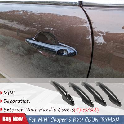 Для MINI Cooper S JCW R60 COUNTRYMAN 2011-2016 Глянцевый черный чехол на дверную ручку, защитный чехол, аксессуары для стайлинга автомобиля 4