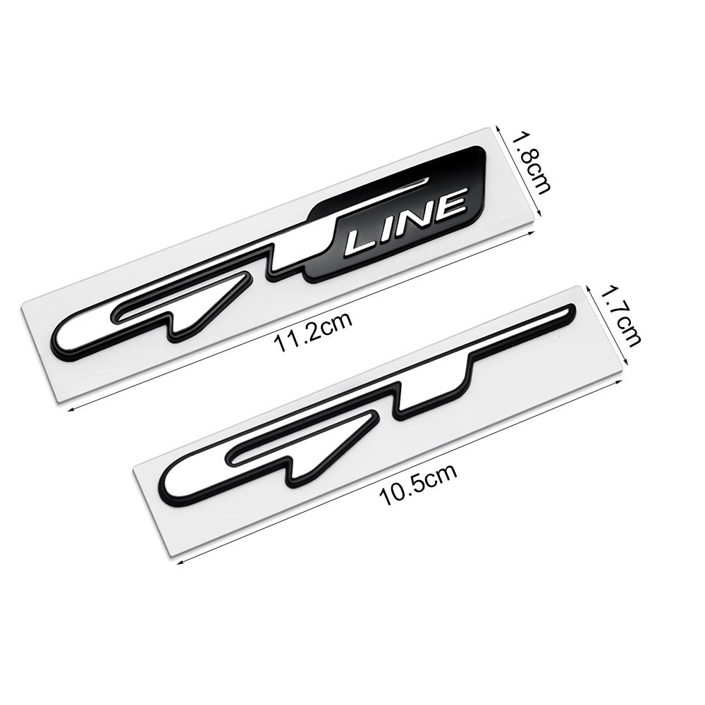 AABJC1 3D Car GT line Design Fender Rear Trunk body Emblem Badge sticker For Peugeot For Kia K9 Forte Ceed Cerato RIO K3 K5 Accessories