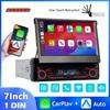 Universal 1 Din Car Radio 17.78cm Retractable Screen Car Multimedia Video MP5 Player, Incar Entertainment, Driving Companion