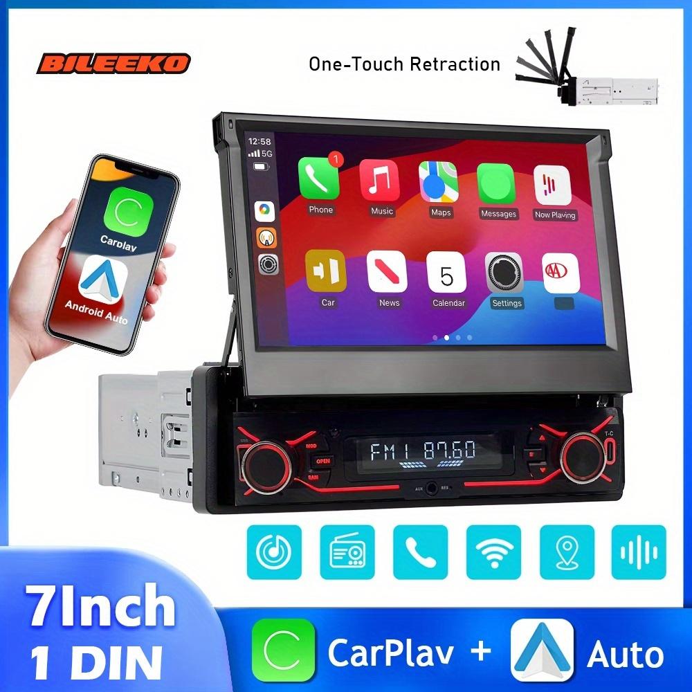 Universal 1 Din Car Radio 17.78cm Retractable Screen Car Multimedia Video MP5 Player, Incar Entertainment, Driving Companion