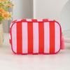 Large Capacity Portable Cosmetic Bag Large Striped Makeup Bag Portable Pouch  Girls