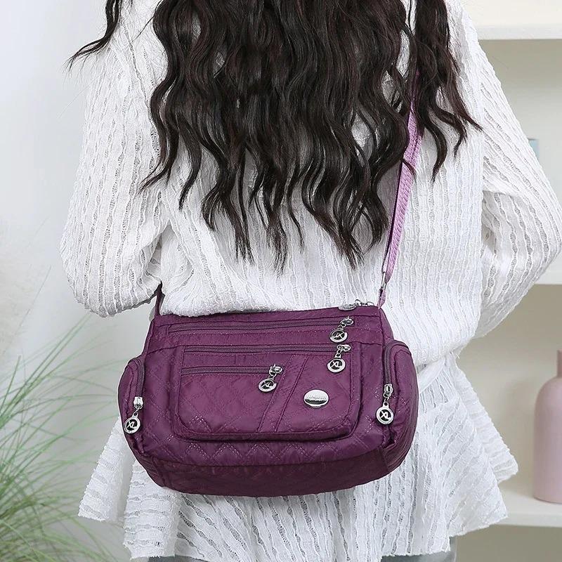 Женская сумка кроссбоди большой вместимости, водонепроницаемая, износостойкая, с несколькими карманами для поездок на работу и активного отдыха.