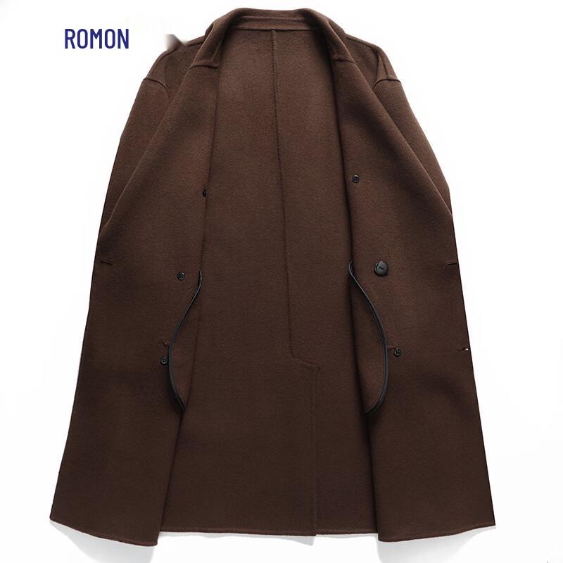 ROMON Мужское двубортное пальто средней длины E, 70% шерсти