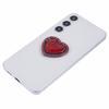Heart Shaped Phone Kickstand Rhinestone Decor Metal Phone Finger Ring Grip