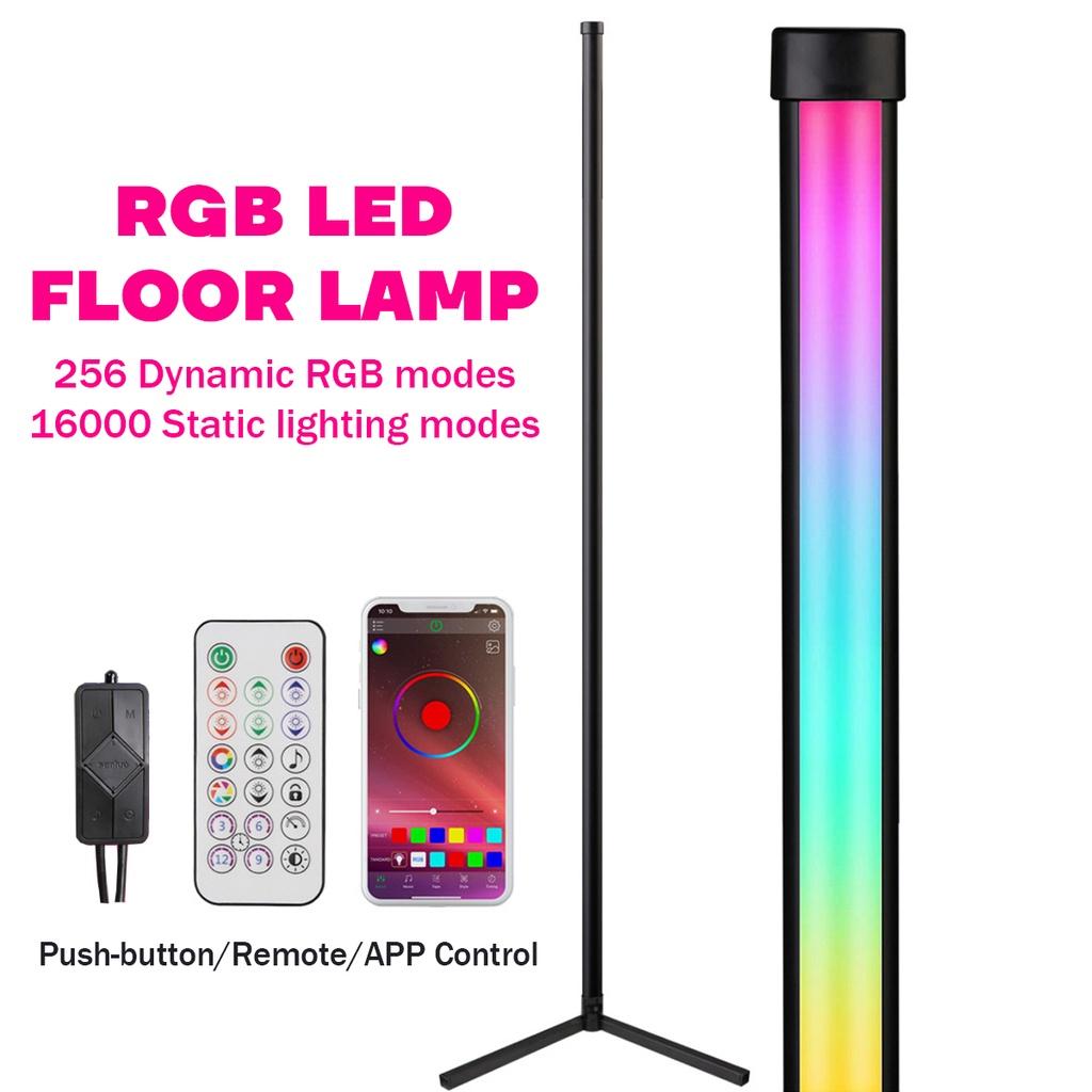 150 СМ Современный RGB Светодиодный Торшер Крытый Угловой Торшер Украшение Дома Живой Рим Художественный Декор Атмосферное Постоянное Освещение Стенда