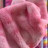 100*165cm Imitation Rabbit Fur Fabric Rainbow Plush Fur Flocking Fabric For Handmade Garment Bags Quilting Sew Clothes Toys
