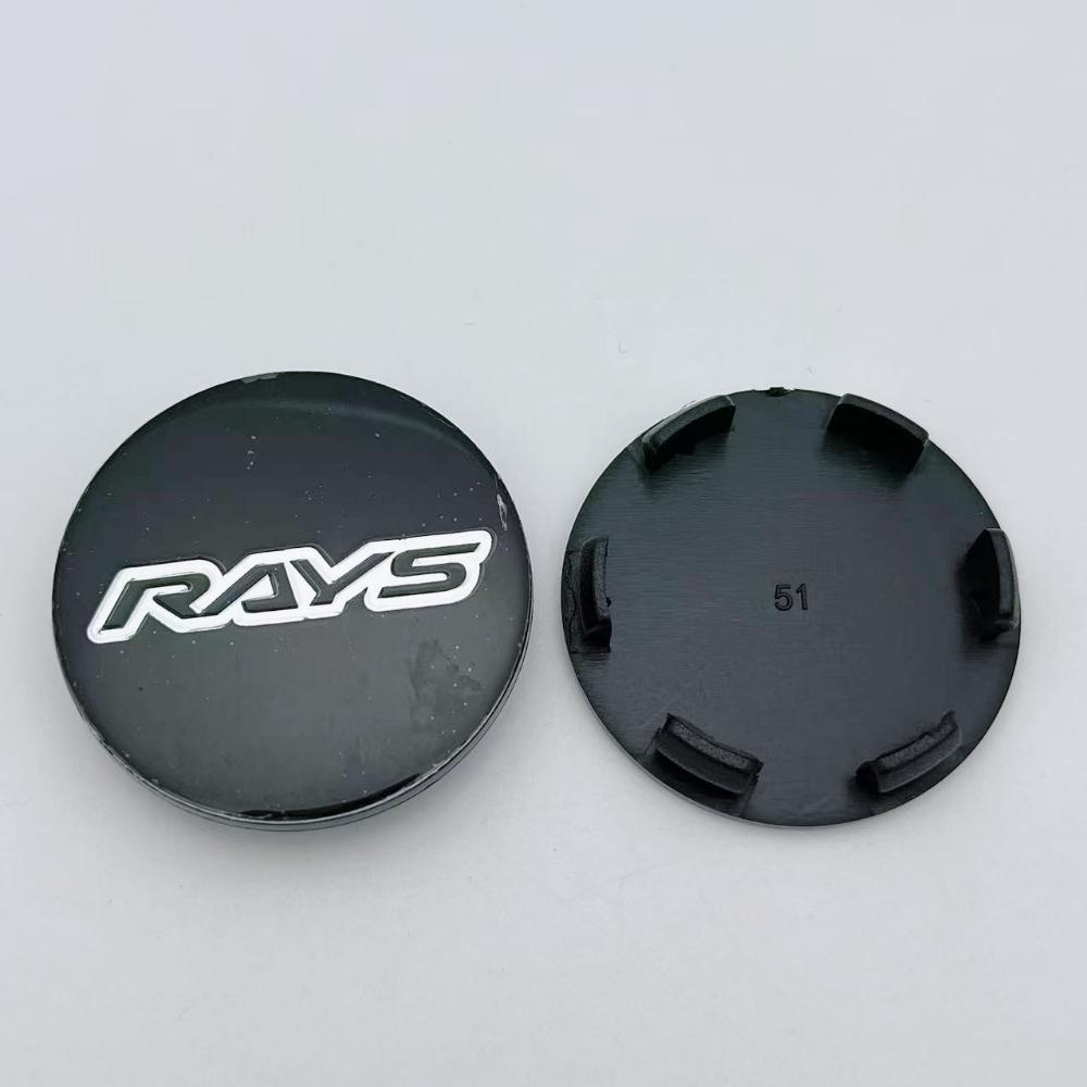 4pcs 51mm 46mm Rays Logo Emblem Car Wheel Center Caps Wheel Hub Centre Dust Cover Rim Hubcap Replace Car Styling Accessories