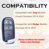 Car Key Fob Replacement Fits for Jeep Grand Cherokee 2014- Dodge Durango Push Start 5 Buttons Keyless Entry Remote Control 68143505AC M3N-40821302