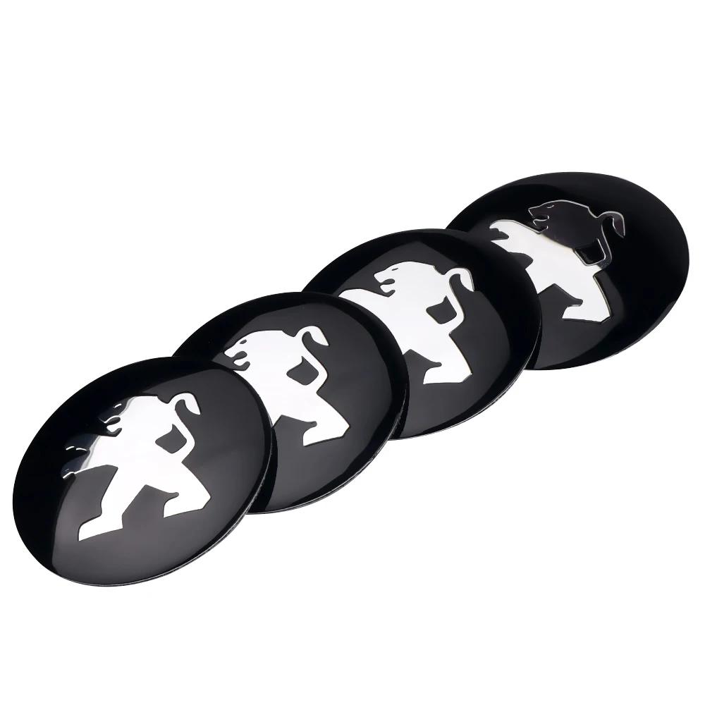 2026 Hot Car Sticker 56mm Car Tire Wheel Center Hub Caps Decor Sticker Outo Emblem Car-styling For Peugeot 208 2012~2018 308 201