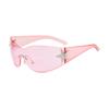 New Women'S Rimless Star Decoration Eyewear Integrated  Hot Girl Style Hip Hop Fashion Sunglasses Beach Party Eyeglasses