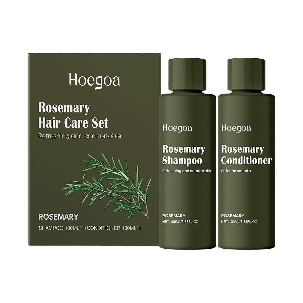 Hoegoa Rosemary Hair Care Set: Anti-Dandruff, Oil-Control Shampoo, Lingering Fragrance, Moisturizing Conditioner, Refreshing Hair Quality